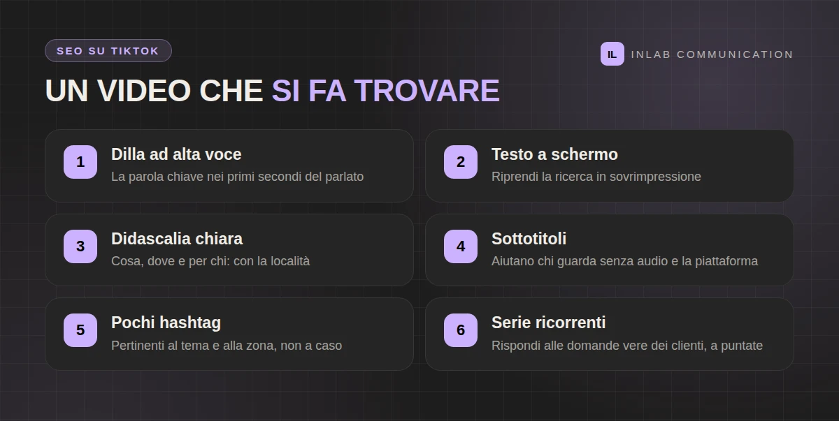 Sei passi per ottimizzare un video per la ricerca su TikTok